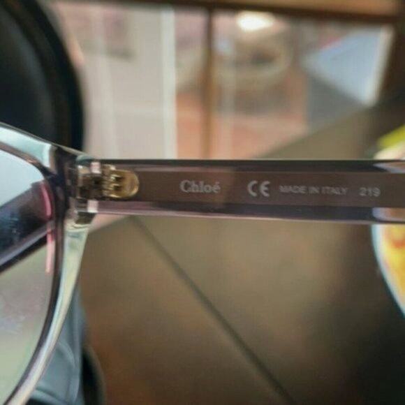 Chloe Willow 55 mm Cat Eye Sunglasses Black with purple lenses - Picture 5 of 10